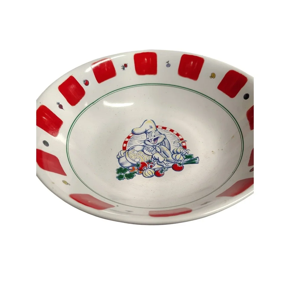 Vintage 1996 Warner Bros Looney Tunes Pasta Bowl Set